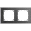 MTN4020-3669 Рамка M-Pure Decor Сланец / Алюминий 2-постовая Merten
