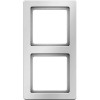 10526099 Рамка с полем для надписей Q.3 Полярная белизна с эффектом бархата 2-постовая вертикальная Berker