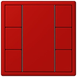 LC503TSA32090 Les Couleurs® Le Corbusier KNX кнопочный модуль F 50 с тремя парами кнопок rouge vermillon 31 Jung