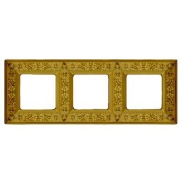 FD01413OB Рамка Granada Bright Gold 3-постовая Fede