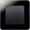 10116076 Рамка Q.7 Черное стекло 1-постовая Berker