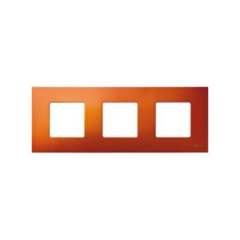 2700637-082 Накладка декоративная на рамку базовую, 3 поста, Simon 27 Play, Arctic, оранжевый