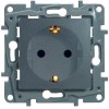 672421 Розетка 2К+З - немецкий стандарт - винтовые зажимы - 16 А - 250 В~ - Etika - алюминий Legrand