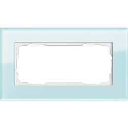 100218 Рамка без перегородки Esprit Салотовое стекло 2-постовая Gira