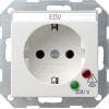 045127 Розетка с защитой от перенапряжения белый матовый Белый Gira