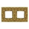 FD01442DGOB Рамка Belle Epoque Tapestry Decorgold / Bright gold 2-постовая гор/верт. Fede