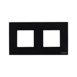 N2272 CN Рамка Zenit Черное стекло 2-постовая ABB