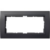 100208 Рамка без перегородки Event Черный 2-постовая Gira