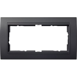 100208 Рамка без перегородки Event Черный 2-постовая Gira