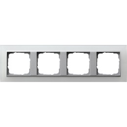 021450 Рамка Event Белый / Алюминий 4-постовая Gira