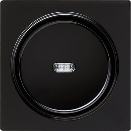 013647 Выключатель с самовозвратом 10А/250В с подсветкой в сборе Черный Gira S-color