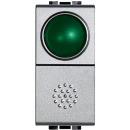NT4038V Кнопка 10А, 1P-NО + индикатор с зелёным рассеивателем Bticino