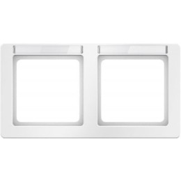 10226019 Рамка с полем для надписей Q.1 Полярная белизна с эффектом бархата 2-постовая Berker