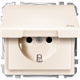 MTN2414-4044 Механизм розетки с крышкой, IP 44, бежевый Merten