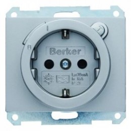 47087004 Штепсельная розетка SCHUKO с УЗО цвет: стальной, лак K.5 Berker