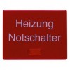 14880062 Клавиша с красной линзой и надписью "Heizung Notschalter" цвет: красный, с блеском Arsys Berker