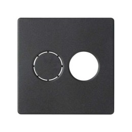 82082-38 Накладка на аудиорозетку для подключения двух аудиоколонок, S82, S82N, графит Simon