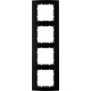 10143005 Рамка B.3 Черный / антрацитовый 4-постовая вертикальная Berker