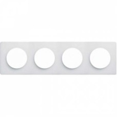 S52P808R Рамка Odace прозрачный белый 4-постовая Schneider Electric S52P808R Рамка Odace прозрачный белый 4-постовая Schneider Electric