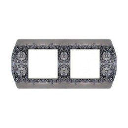 FD01422AS Рамка Sanremo Antic silver 2-постовая гор/верт. Fede