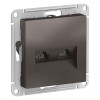 ATN000685 Atlasdesign Розетка двойная компьютерная RJ45+RJ45, кат.5E, механизм, Мокко Schneider Electric