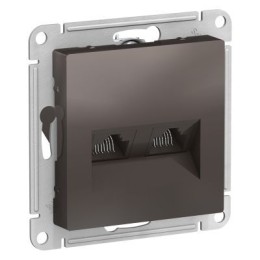 ATN000685 Atlasdesign Розетка двойная компьютерная RJ45+RJ45, кат.5E, механизм, Мокко Schneider Electric