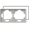 025242 Рамка с уплотнительной вставкой S-color Серый 2-постовая Gira