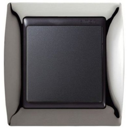 82814-67 Рамка декоративная, 1 пост, Simon 82, вороненая сталь-графит