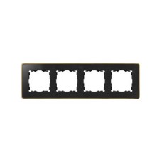8201640-242 Рамка декоративная, 4 поста, Select, Simon 82 Detail, графит-золото 8201640-242 Рамка декоративная, 4 поста, Select, Simon 82 Detail, графит-золото