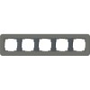 0215423	 Рамка с антрацитовой подложкой E3 Темно-серый / Антрацит 5-постовая Gira