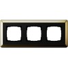 0213632 Рамка Classix Латунь / Черный 3-постовая Gira
