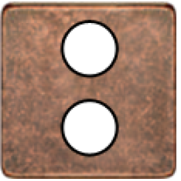 FD04316RU-M TV/SAT Монтажная плата для механизмов с двумя коннекторами черный, цвет Rustic Cooper FEDE