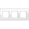 0213512 Рамка Esprit Glass C Белое стекло 3-постовая Gira