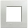 LNA4802AG Рамка LivingLight Квадрат Серебро 2-модульная Bticino