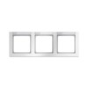 10236099 Рамка с полем для надписей Q.3 Полярная белизна с эффектом бархата 3-постовая Berker