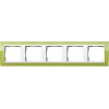 0215743 Рамка Event Clear Зеленый / Белый 5-постовая Gira