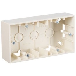 1590752-031 Монтажная коробка для накладного монтажа, 2 поста, слоновая кость Simon 15