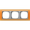 021353 Рамка Event Оранжевый / Алюминий 3-постовая Gira