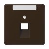 CD569-1NAUABR CD 500/CD plus Коричневый Накладка 1-ой наклонной ТЛФ/комп розетки с полем для надписи Jung