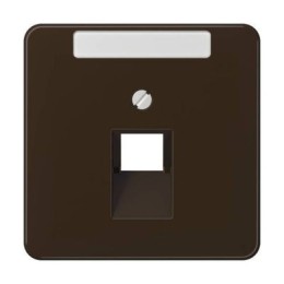 CD569-1NAUABR CD 500/CD plus Коричневый Накладка 1-ой наклонной ТЛФ/комп розетки с полем для надписи Jung