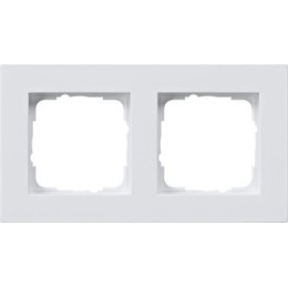 0212295 Рамка установочная для монтажа заподлицо E2 Чисто-белый глянцевый 2-постовая Gira