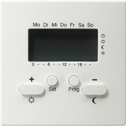 118640 Радиотермостат с таймером Белый Gira S-color