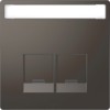 MTN4574-6034 D-life центральная накладка для 2-х модульных разъемов se, антрацит Merten