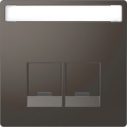 MTN4574-6034 D-life центральная накладка для 2-х модульных разъемов se, антрацит Merten