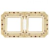 FD01362OPCL Рамка Firenze Gold White Patina 2-постовая Fede