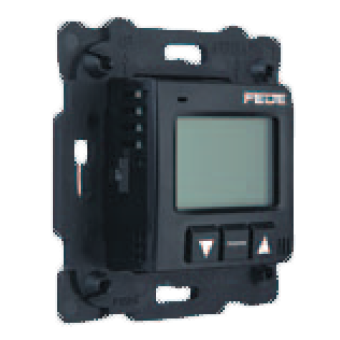 FD18001-M Терморегулятор Цифровой. 16A, с LCD монитором. Кабель в комплекте, цвет Черный FEDE