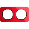10122344 Рамка R.1 Красный, черный 2-постовая Berker