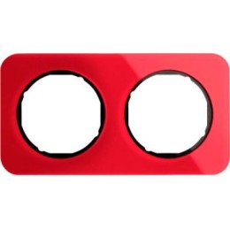 10122344 Рамка R.1 Красный, черный 2-постовая Berker