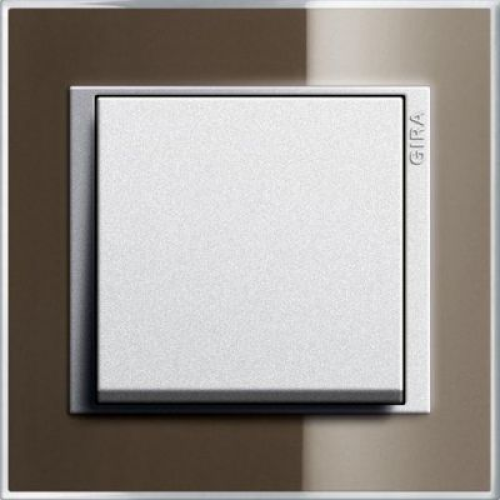 0211766 Рамка Event Clear Коричневый / Алюминий 1-постовая Gira