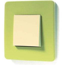 NU280212 Рамка Unica Studio Color Зеленое яблоко / Бежевый 1-постовая Schneider Electric